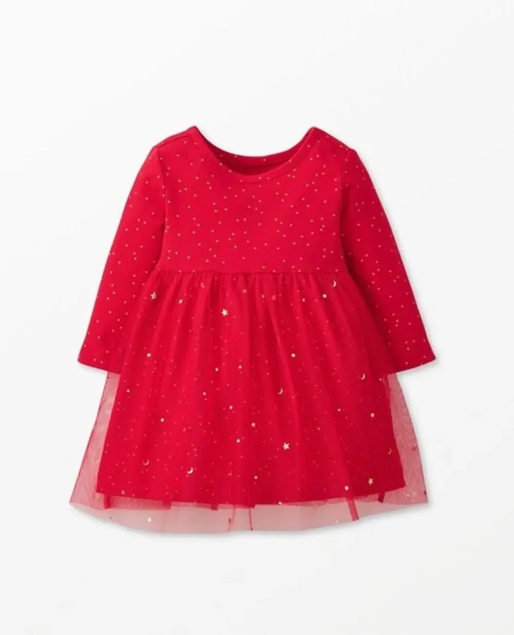 Hanna Andersson Sparkling Red Baby Tulle Dress (0-3M)